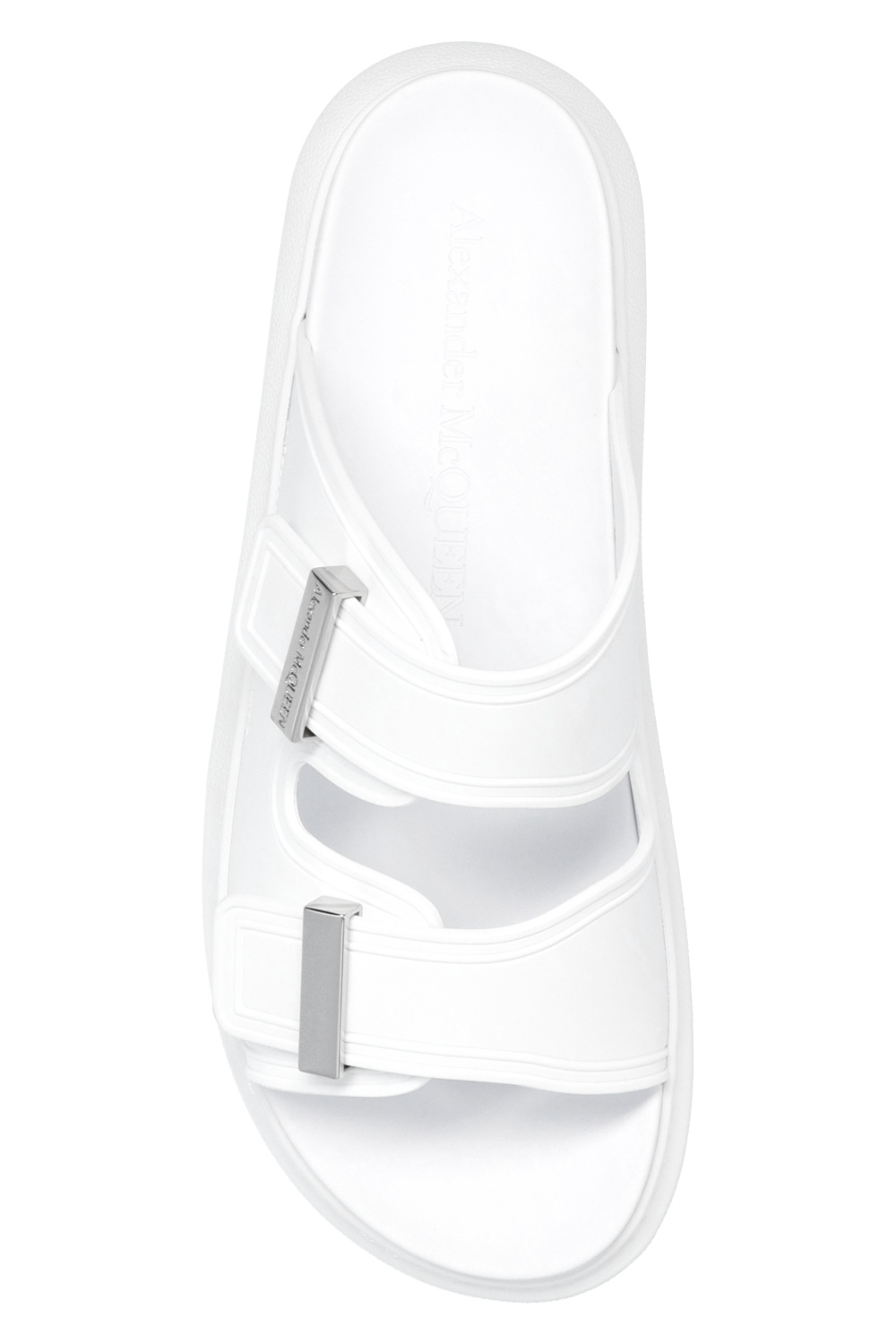 サンダル・ミュール Alexander Mcqueen White Slip-On Style Sandals Rubber slides in white - Mc Queen | Mytheresa